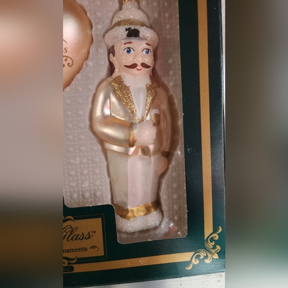 Vintage Kurt Adler Bridal Glass Ornaments Set of 3 - Picture 3 of 6